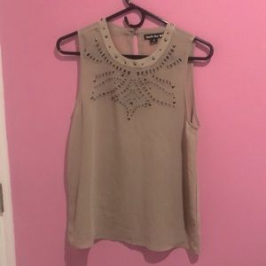 See through cute top with gems